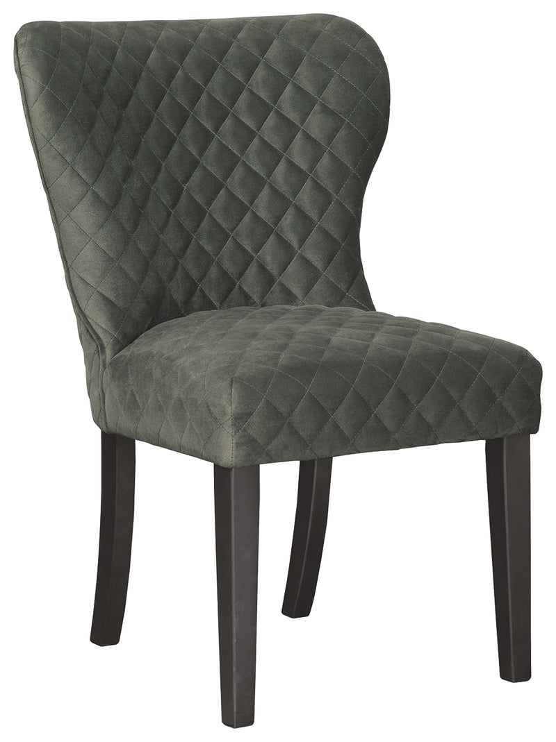 Rozzelli D600-201 Dark GreenBrown Dining UPH Side Chair 2CN