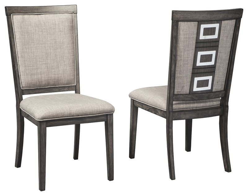 Chadoni D624 Gray 2-Piece Dining Chair Set