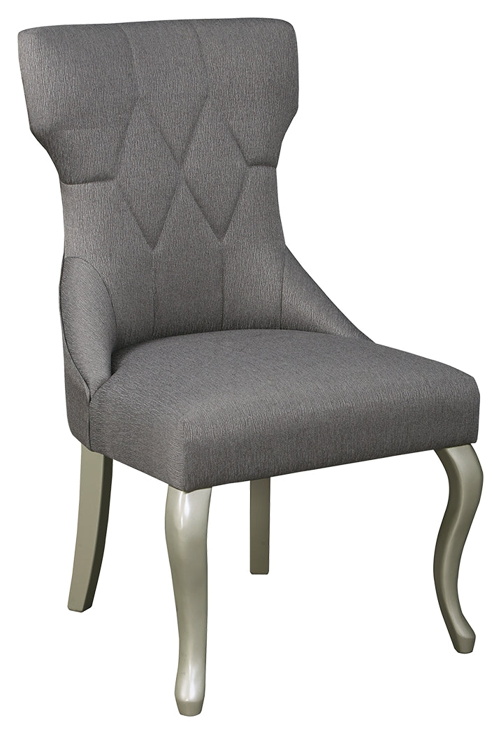 Coralayne D650-01 Dark Gray Dining UPH Side Chair 2CN