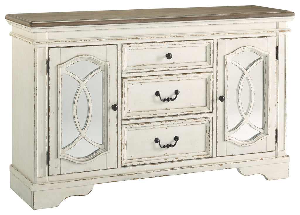 Realyn D743-60 Chipped White Dining Room Server
