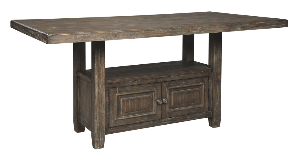 Wyndahl D813-32 Rustic Brown RECT Counter Table wStorage