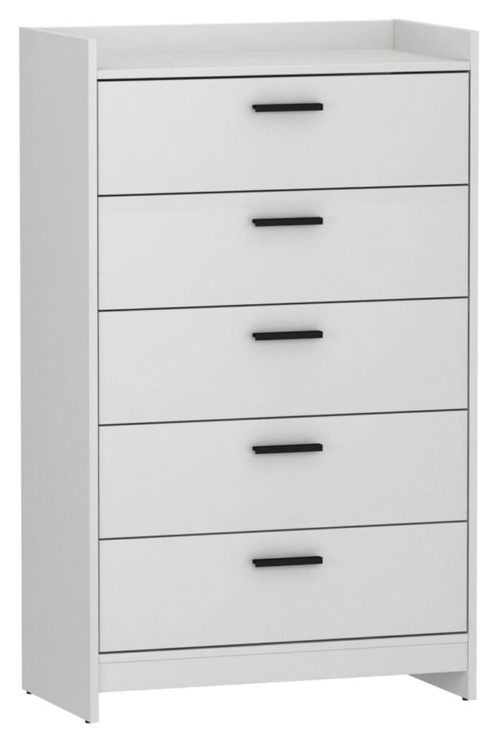 Central Park EB208748A White Five Drawer Chest
