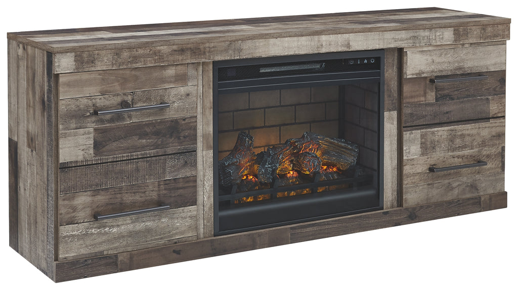 Derekson EW0200W2 Multi Gray 63 TV Stand with Electric Fireplace