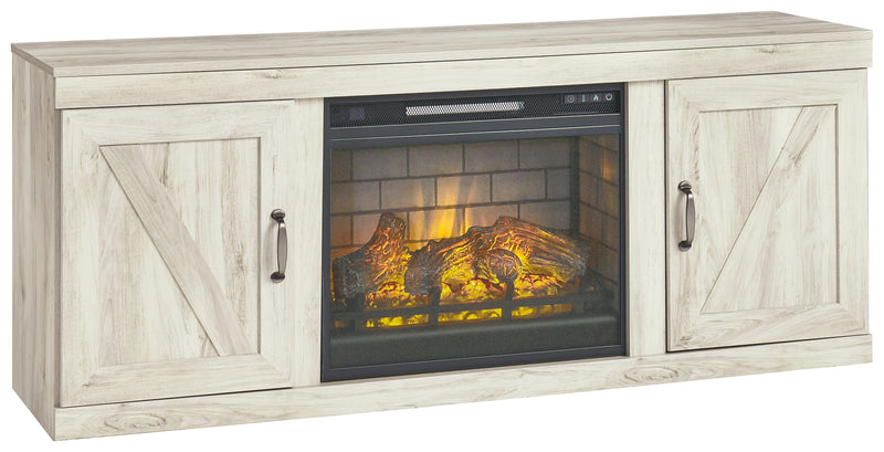 Bellaby EW0331W1 Whitewash 63 TV Stand with Electric Fireplace