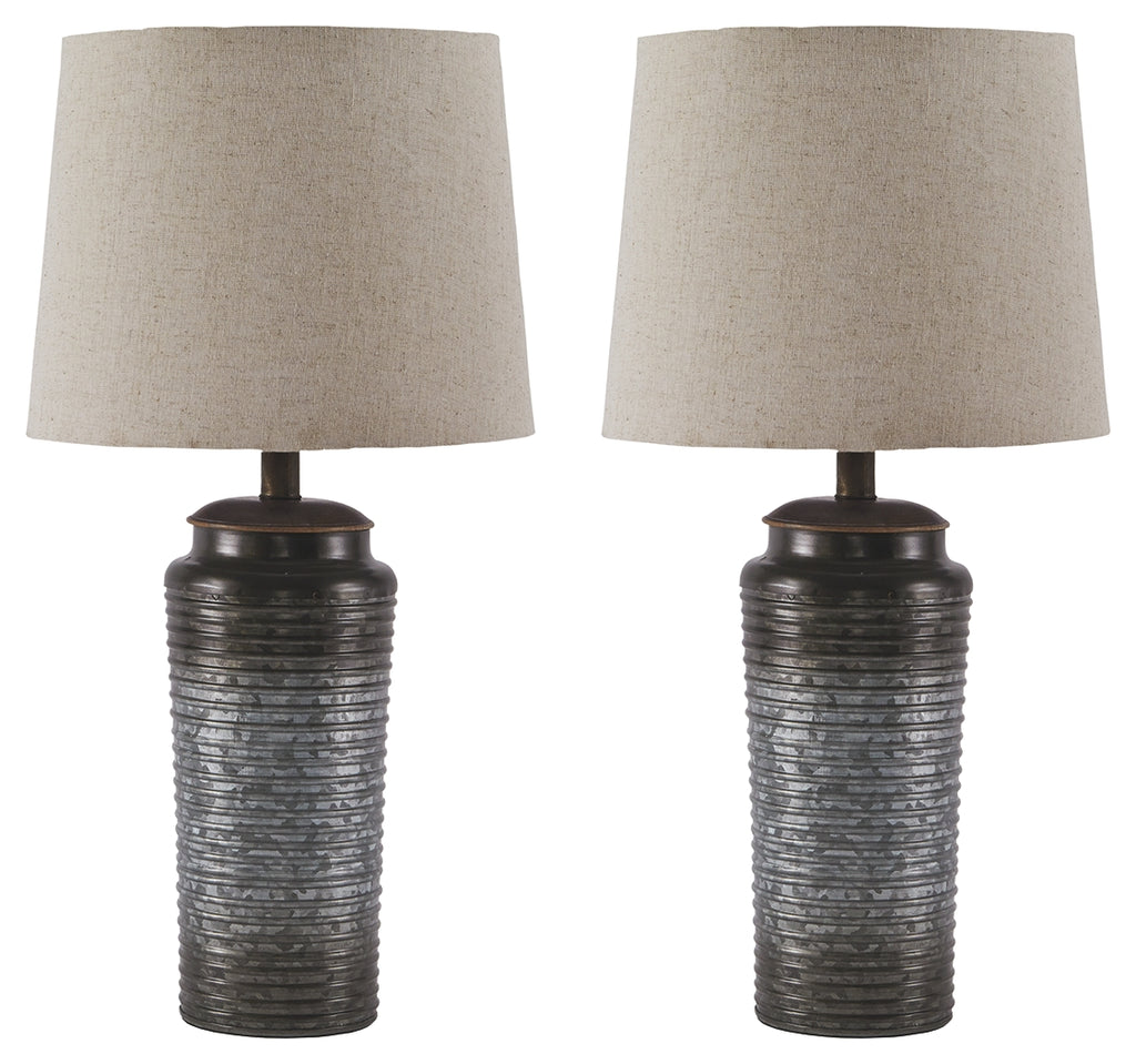 Norbert L204064 Gray Metal Table Lamp 2CN