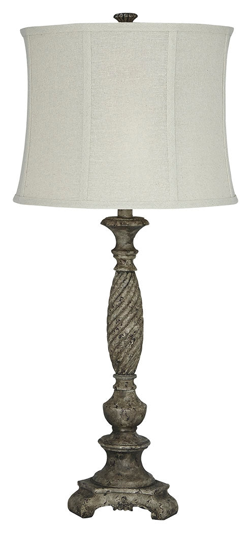 Alinae L235484 Antique Gray Poly Table Lamp 1CN
