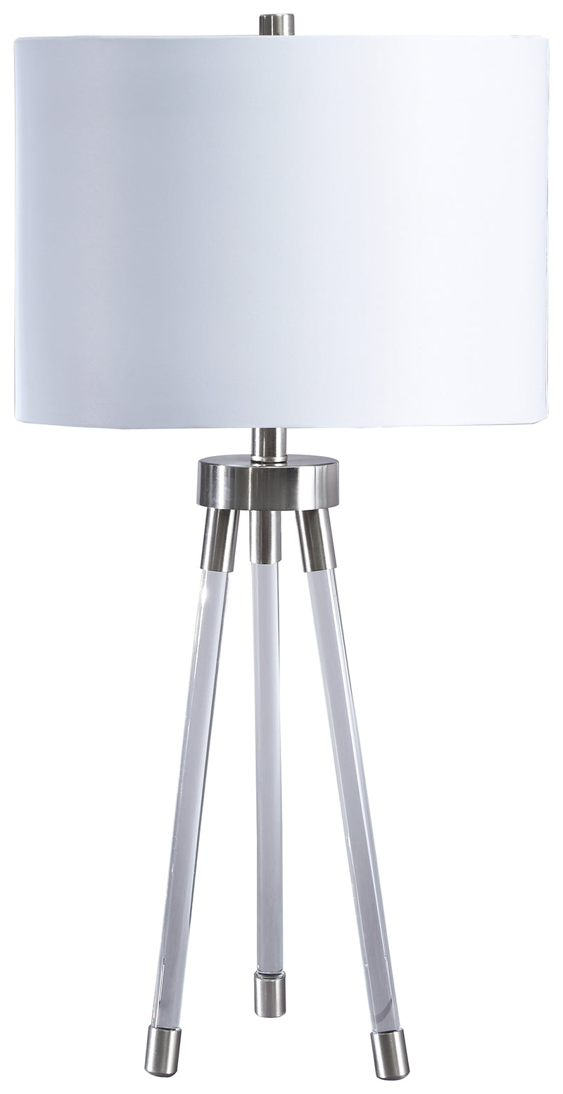 Idalia L428134 ClearSilver Finish Acrylic Table Lamp 1CN