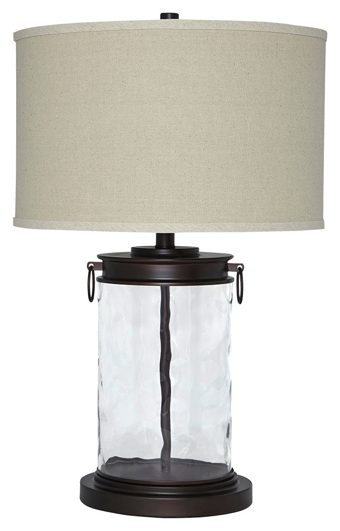 Tailynn L430324 ClearBronze Finish Glass Table Lamp 1CN