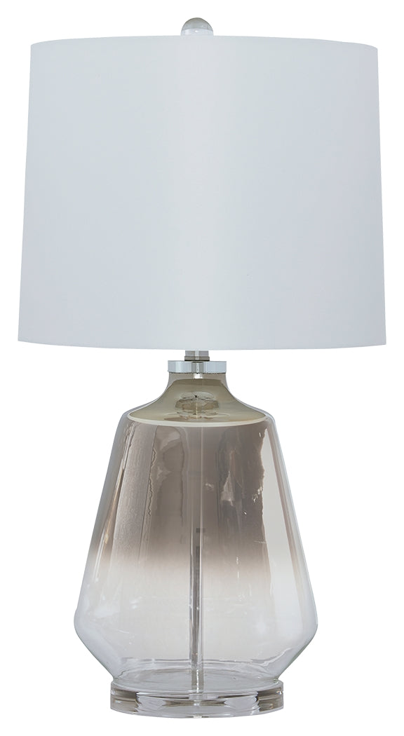 Jaslyn L430414 Silver Finish Glass Table Lamp 1CN
