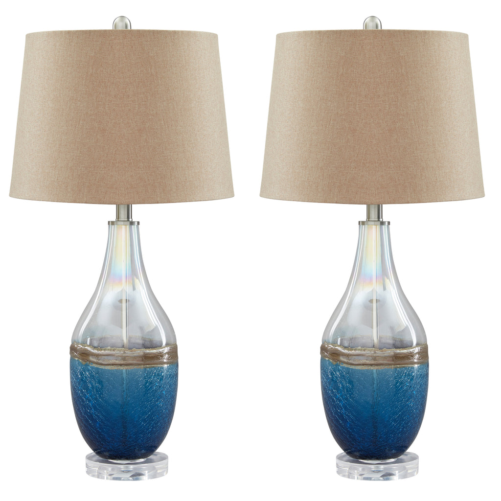 Johanna L430514 BlueClear Glass Table Lamp 2CN