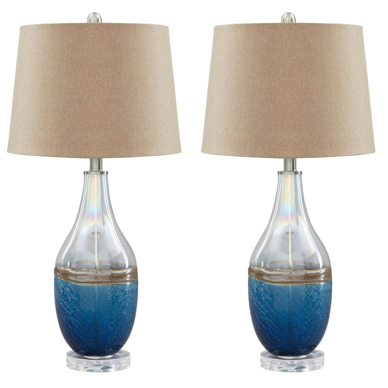 Johanna L430514 BlueClear Glass Table Lamp 2CN