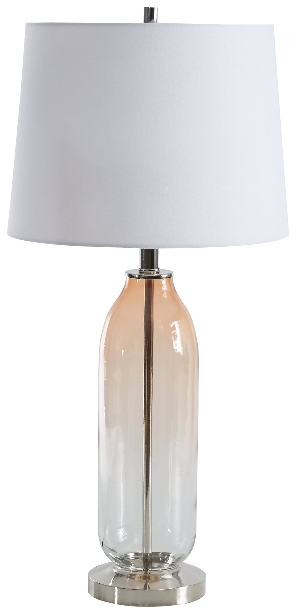 Sheyla L430654 ClearPink Glass Table Lamp 1CN