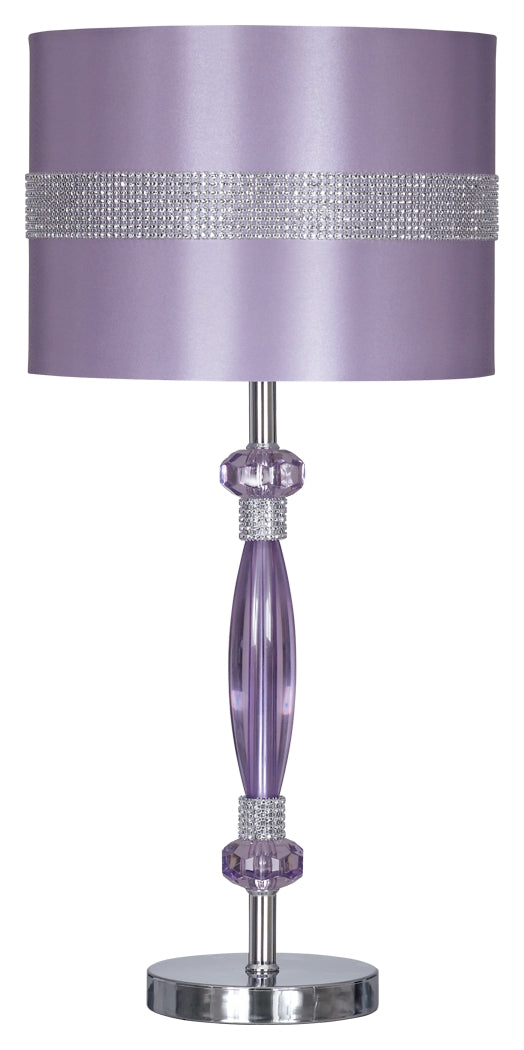 Nyssa L801524 Purple Metal Table Lamp 1CN