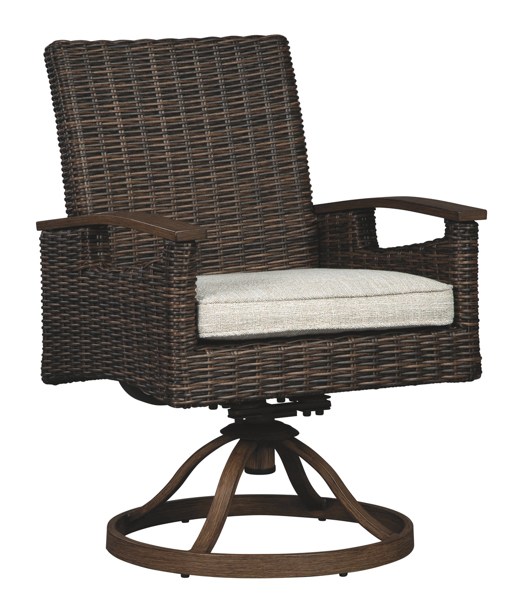 Paradise Trail P750-602A Medium Brown Swivel Chair wCushion 2CN