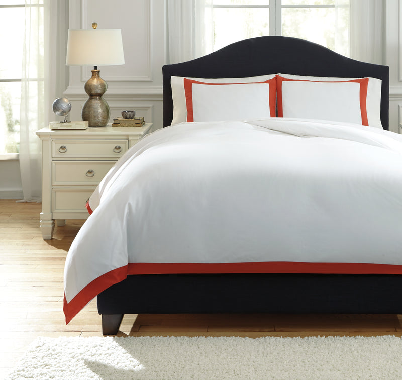 Ransik Pike Q733023Q Coral Queen Duvet Cover Set