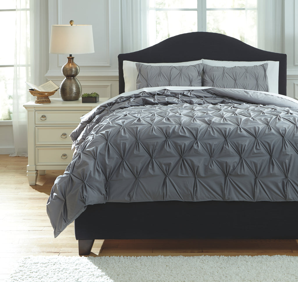 Rimy Q756023K Gray King Comforter Set