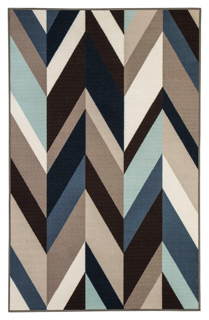 Keelia R400482 BlueBrownGray Medium Rug