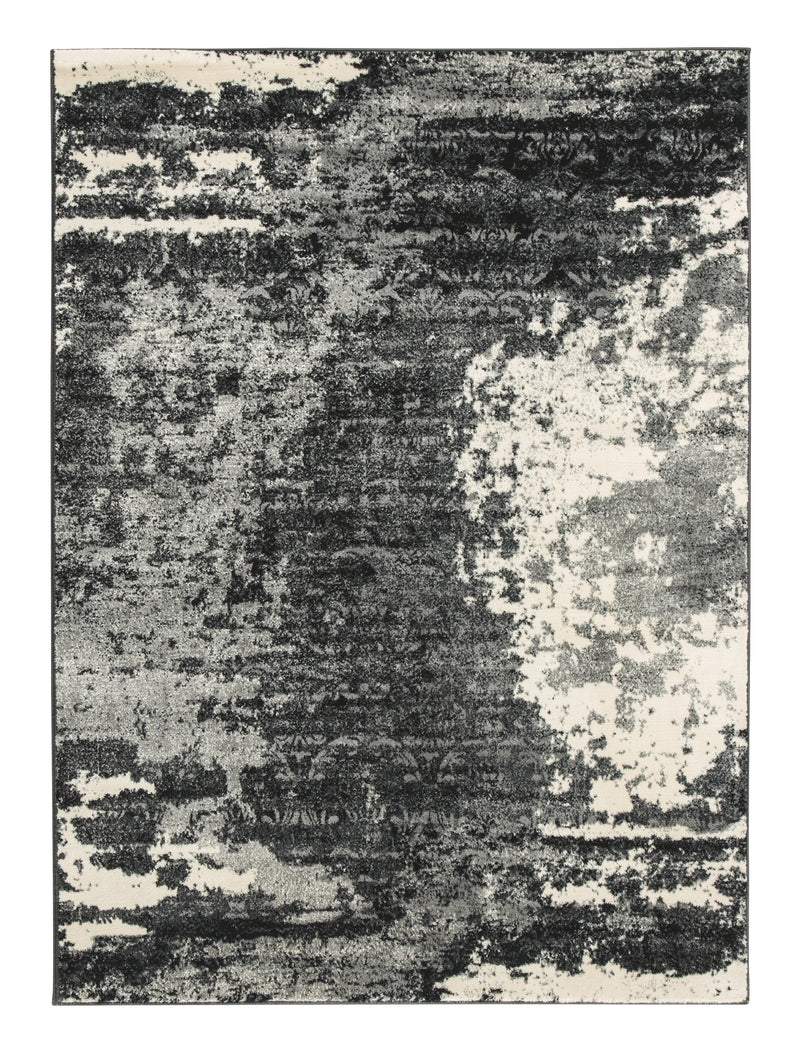 Roskos R402702 BlackGray Medium Rug