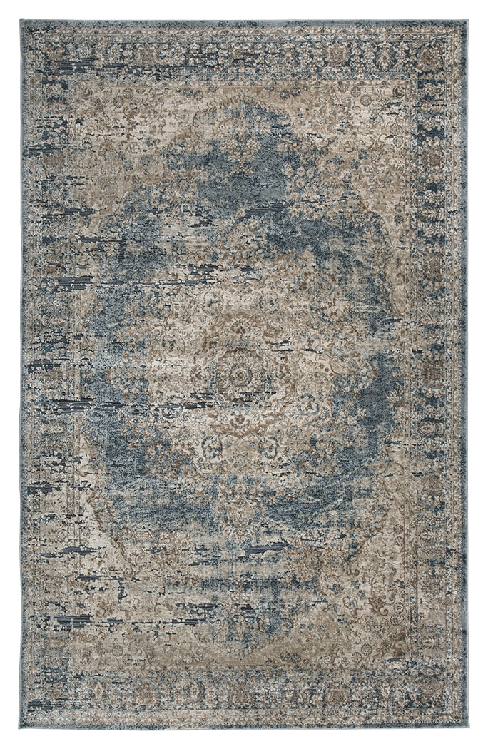 South R402721 BlueTan Large Rug