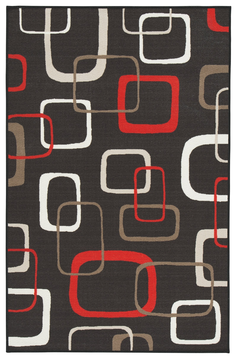 Johan R402802 BlackRed Medium Rug