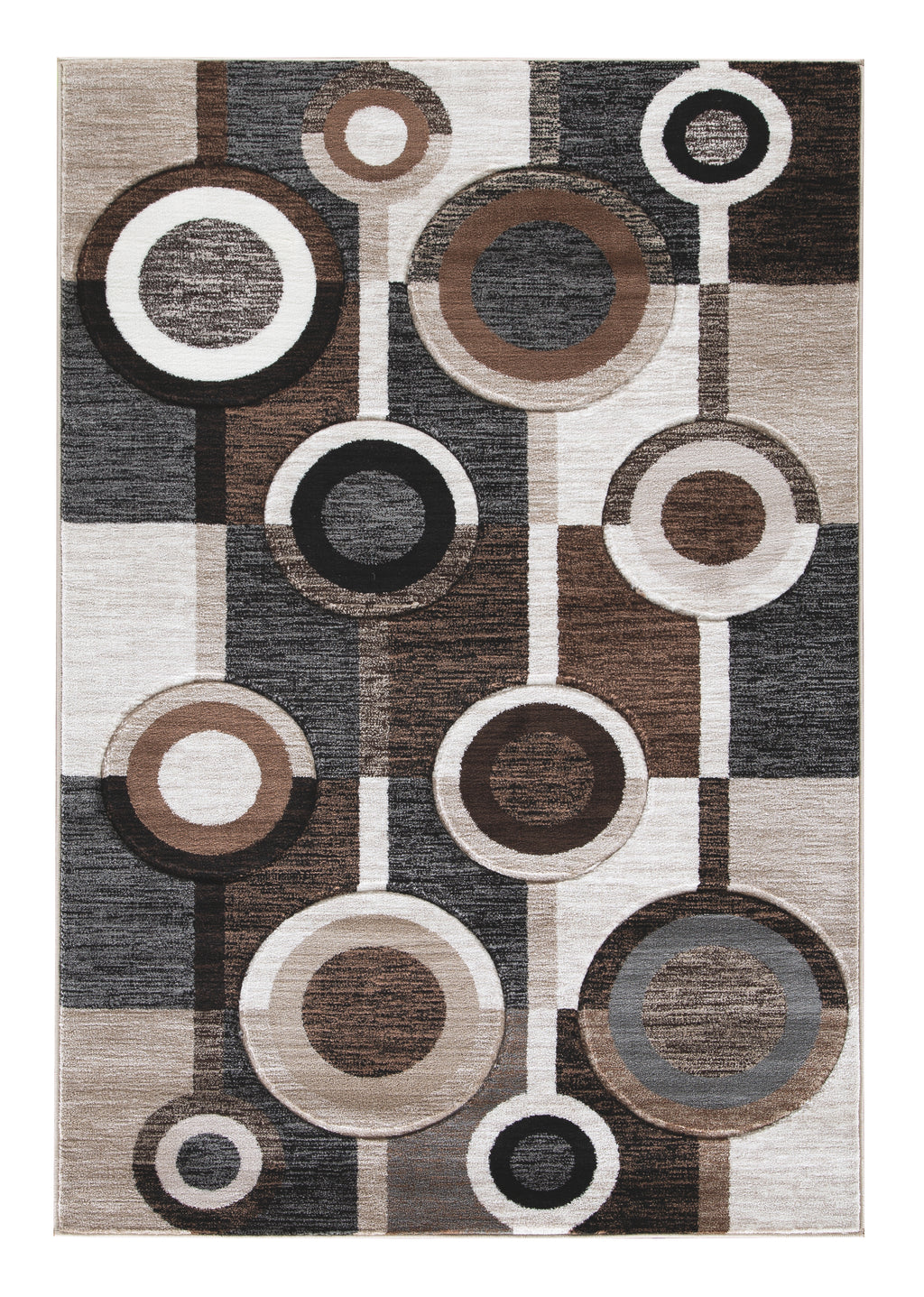 Guintte R403971 BlackBrownCream Large Rug