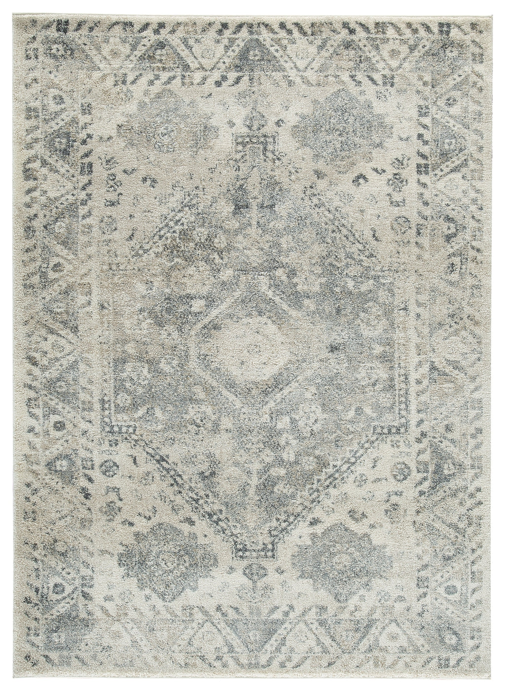 Precia R404131 GrayCream Large Rug