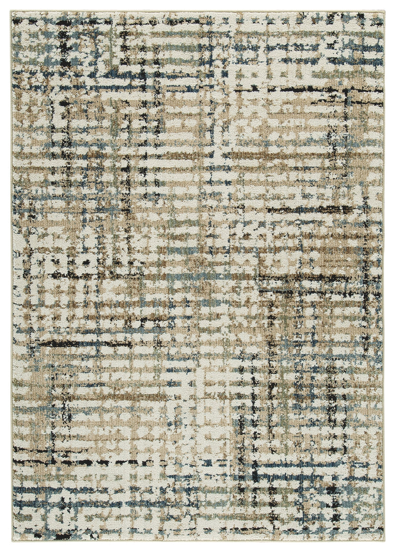 Mahina R404151 TanBlueCream Large Rug