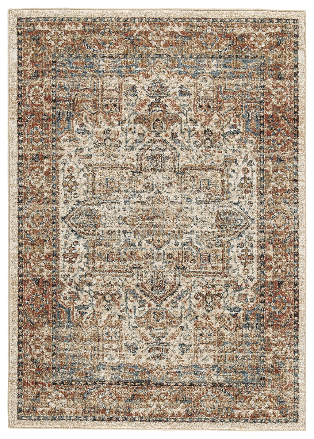 Jirair R404202 TanBlueRust Medium Rug