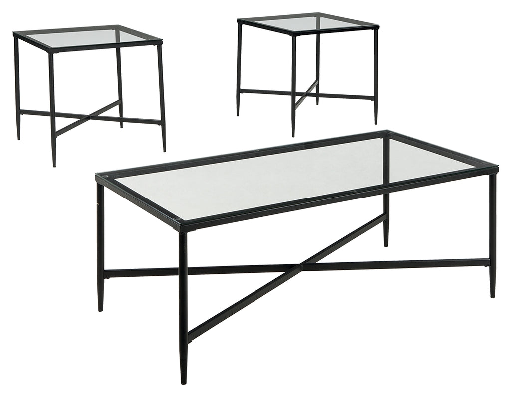 Augeron T003-13 Black Occasional Table Set 3CN