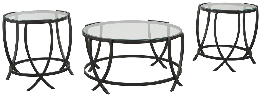 Tarrin T115-13 Black Occasional Table Set 3CN