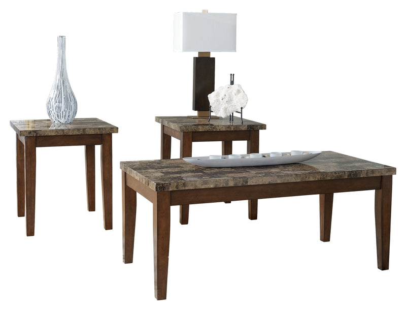 Theo T158-13 Warm Brown Occasional Table Set 3CN