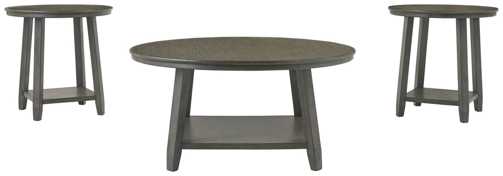 Caitbrook T188-13 Gray Occasional Table Set 3CN