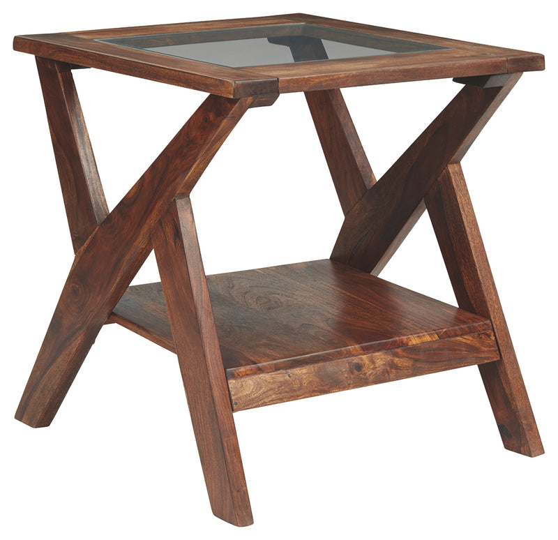 Charzine T248-3 Warm Brown Rectangular End Table