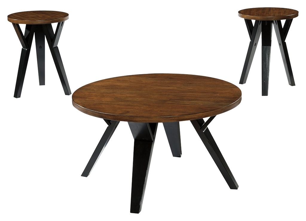 Ingel T267-13 Two-tone Brown Occasional Table Set 3CN