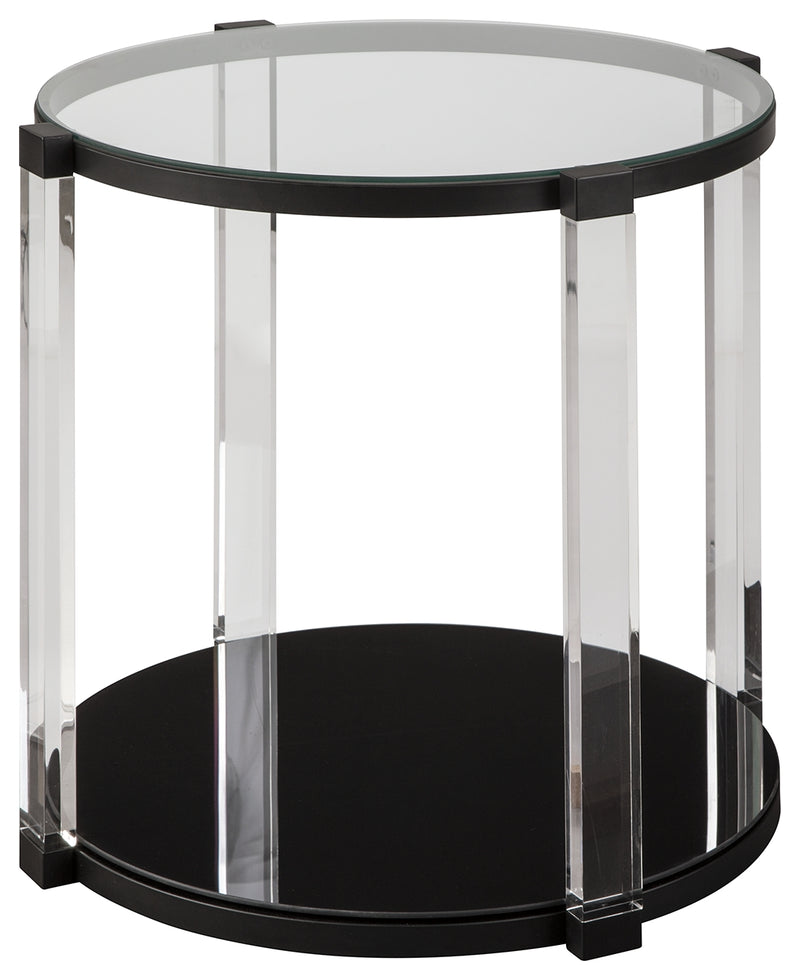 Delsiny T289-6 Black Round End Table