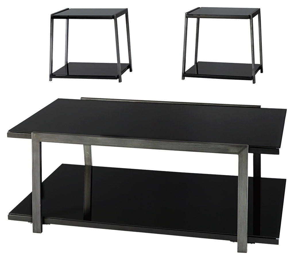 Rollynx T326-13 Black Occasional Table Set 3CN