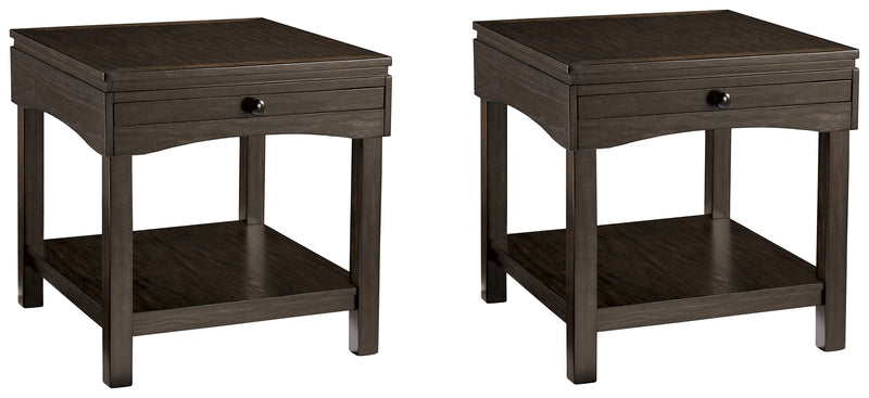 Haddigan T327 Brown 2-Piece End Table Set