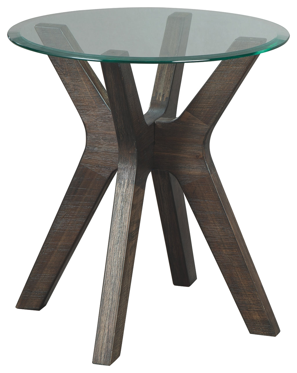 Zannory T348-6 Grayish Brown Round End Table