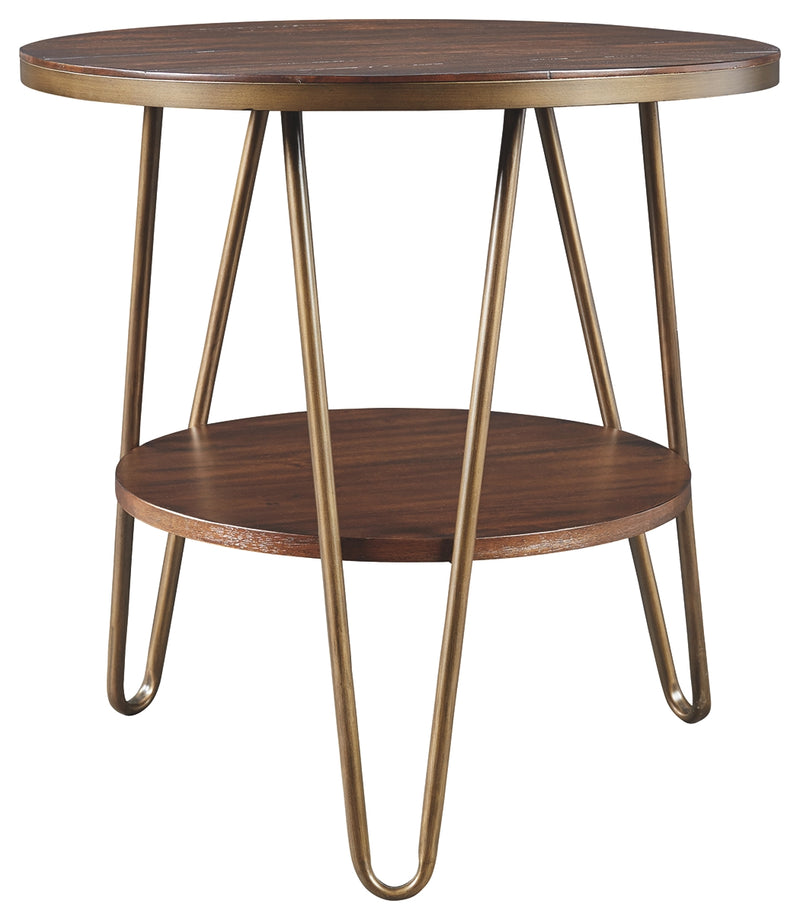 Lettori T395-6 Brown Round End Table
