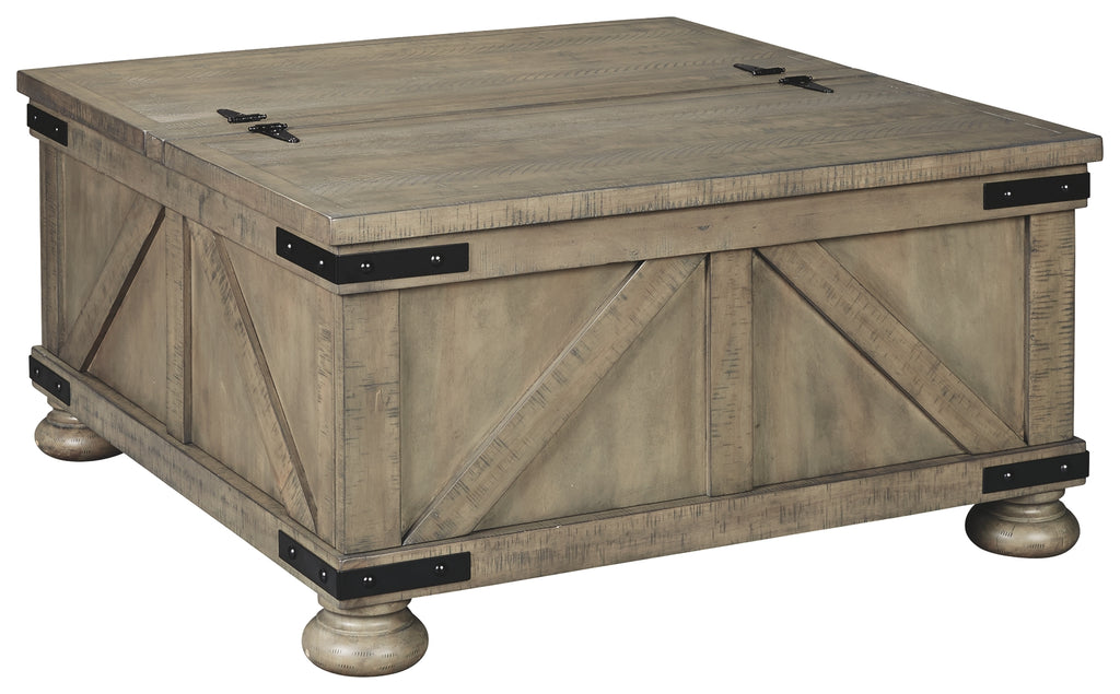 Aldwin T457-20 Gray Cocktail Table with Storage