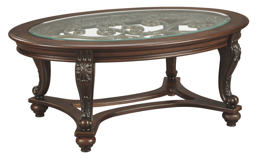 Norcastle T499-0 Dark Brown Oval Cocktail Table