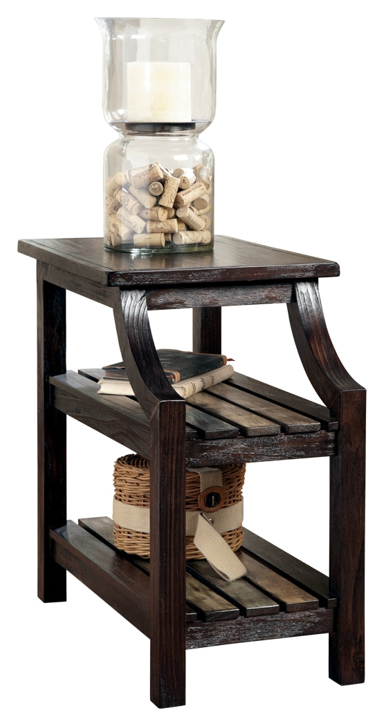 Mestler T580-7 Rustic Brown Chair Side End Table