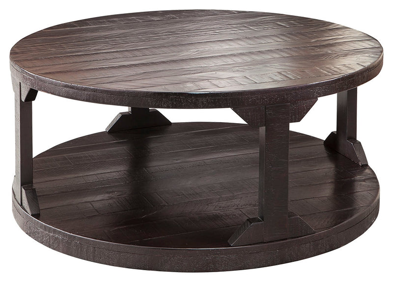Rogness T745-8 Rustic Brown Round Cocktail Table