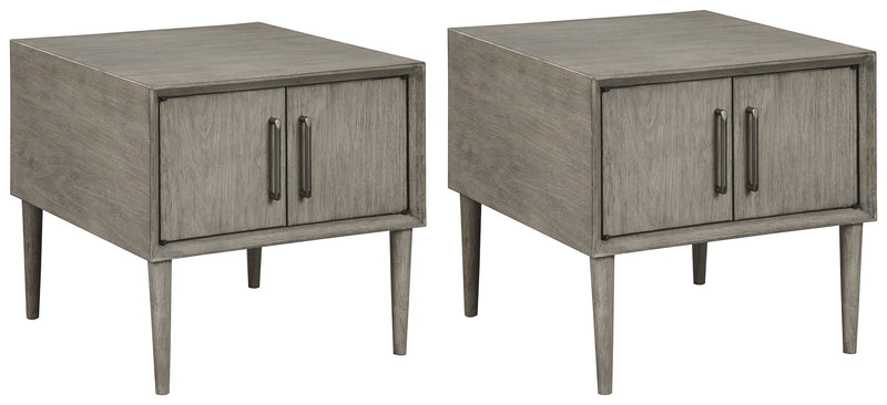 Asterson T772 Gray 2-Piece End Table Set