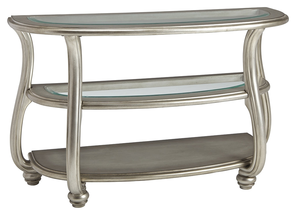 Coralayne T820-4 Silver Finish Sofa Table