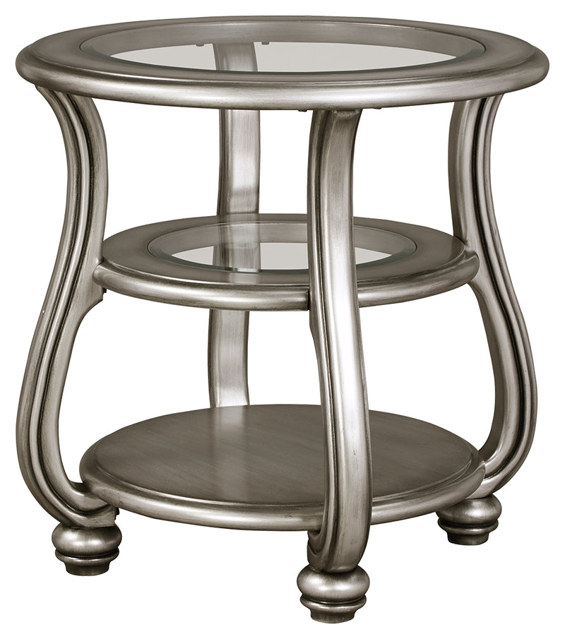 Coralayne T820-6 Silver Finish Round End Table