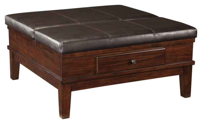 Gately T845-21 Medium Brown Ottoman Cocktail Table