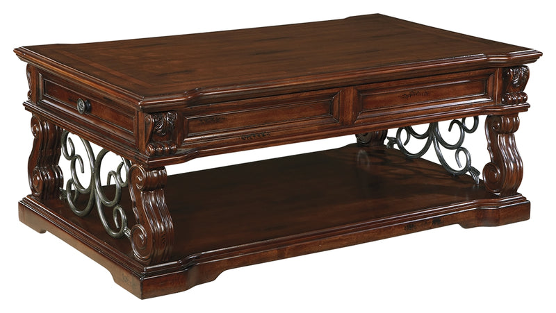 Alymere T869-9 Rustic Brown Lift Top Cocktail Table