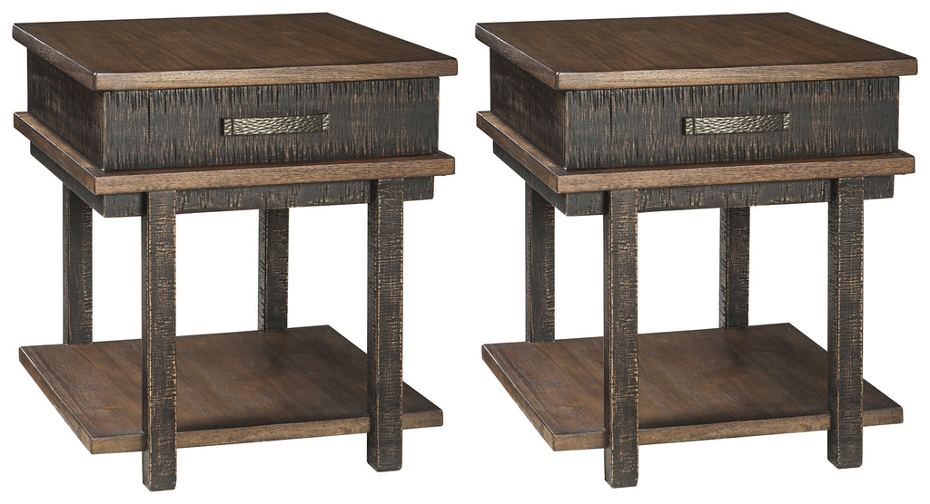 Stanah T892 Two-tone 2-Piece End Table Set