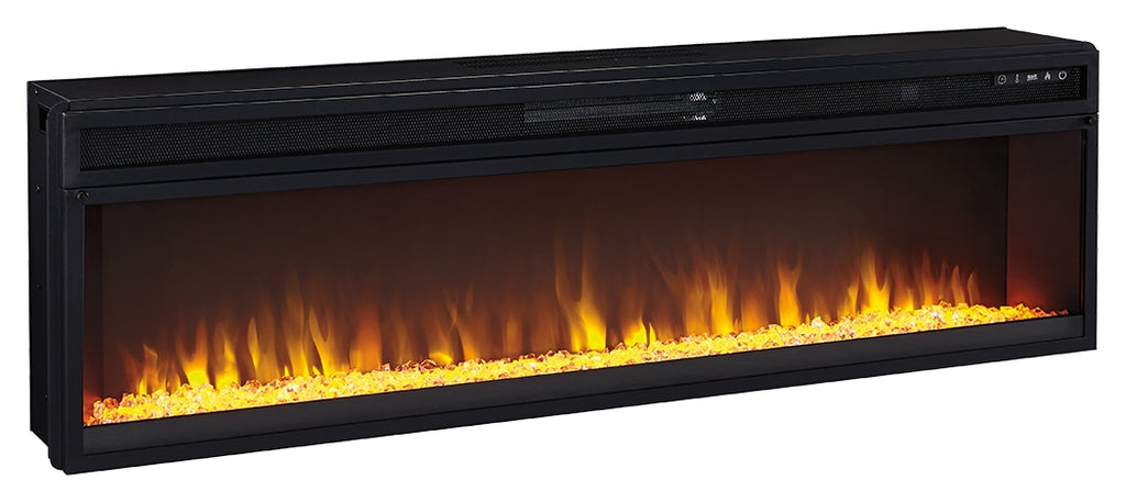 Entertainment Accessories W100-22 Black Wide Fireplace Insert